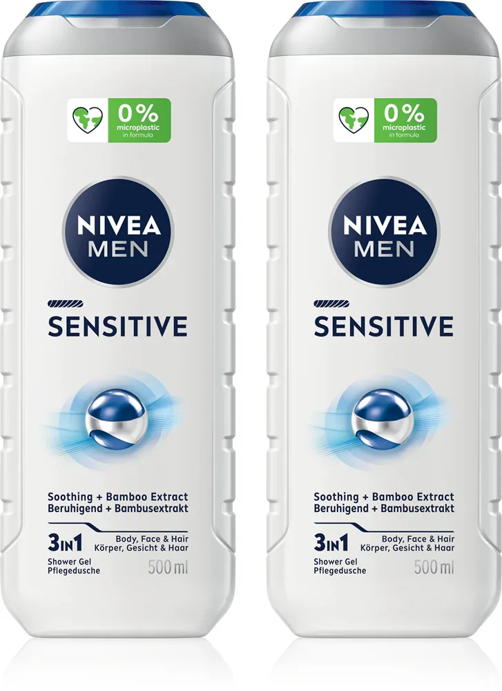 NIVEA MEN Sensitive - Гель для душа для тела и волос в удобной упаковке, 2 мл