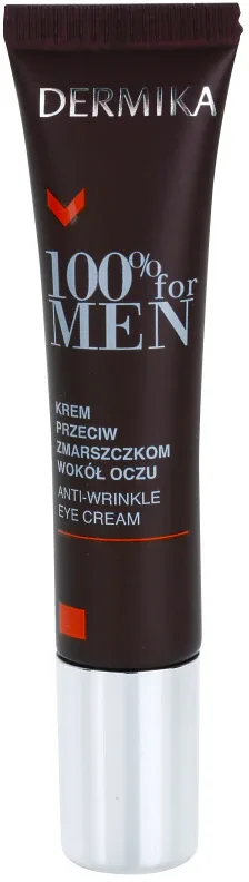 Крем для кожи вокруг глаз Dermika 100% for Men против морщин, для любого типа кожи, 15 мл
