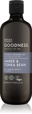 Baylis & Harding Goodness Amber & Tonka Bean - Гель для душа для мужчин, 500 мл