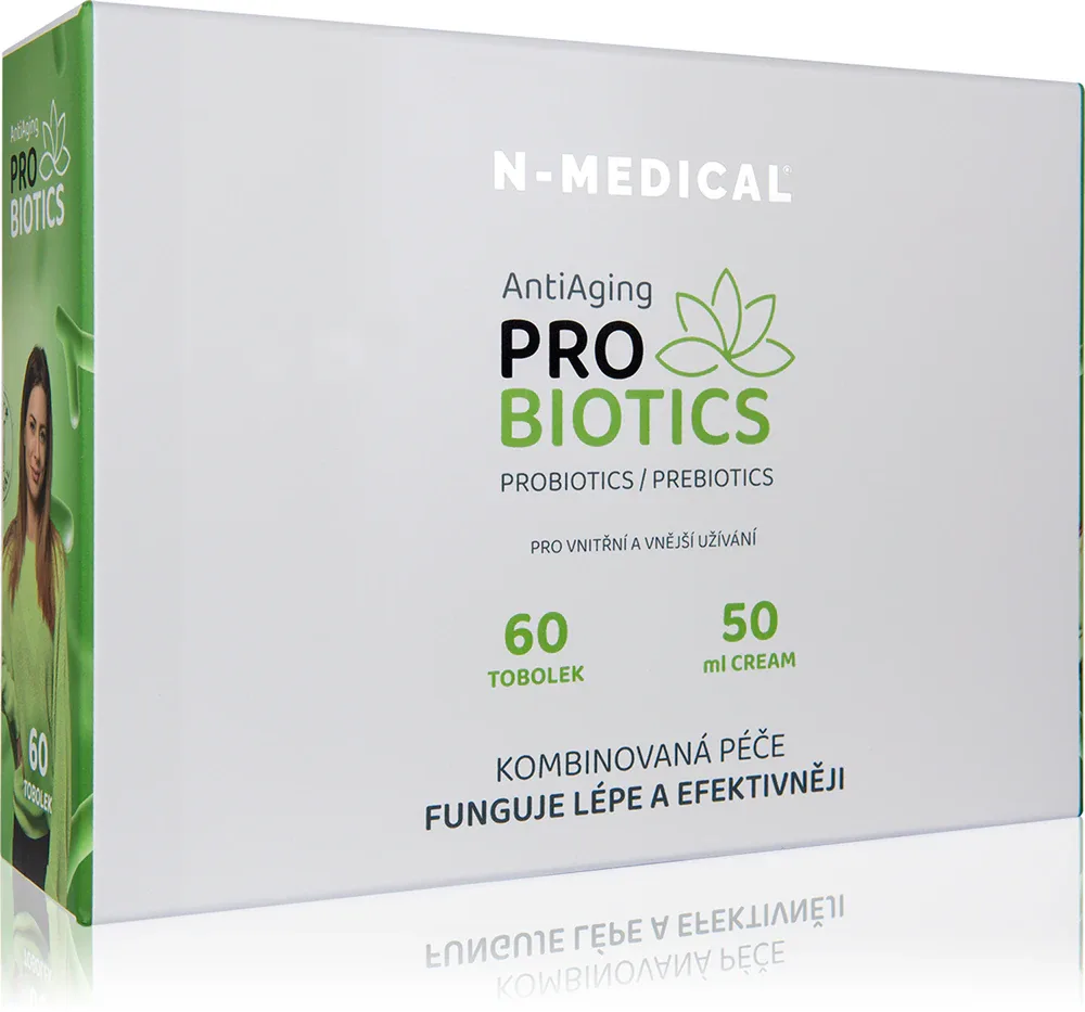 Набор капсулы и крем для лица N-Medical Antiaging Probiotics COMBO с пробиотиками, для зрелой кожи