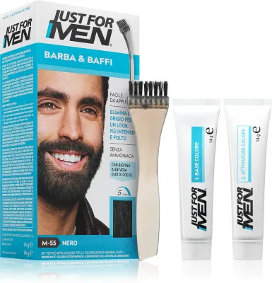 Just for Men Men Moustache & Beard - Краска для бороды для закрытия седины, 1 шт