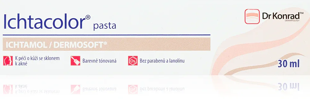 Паста для лица Dr Konrad Ichtacolor для проблемной кожи, успокаивающая, с ихтаммолом, 30 мл
