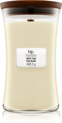 Woodwick White Teak - Ароматическая свеча с деревянным фитилем