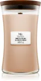Woodwick Vanilla & Sea Salt - Ароматическая свеча с деревянным фитилем — фото 1