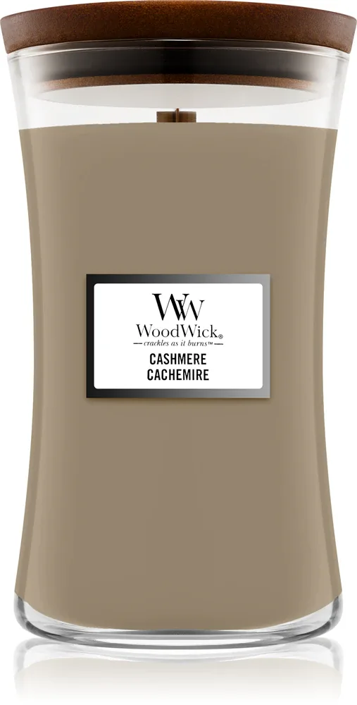 Woodwick Cashmere - Ароматическая свеча с деревянным фитилем