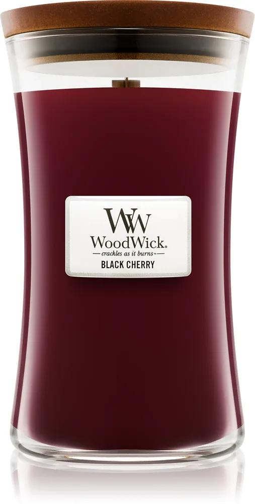 Woodwick Black Cherry - Ароматическая свеча с деревянным фитилем