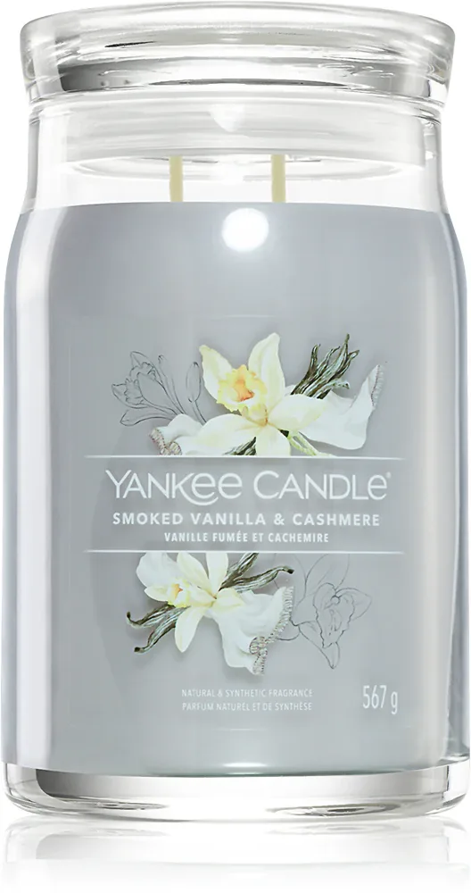 Yankee Candle Smoked Vanilla & Cashmere - Ароматическая свеча Signature