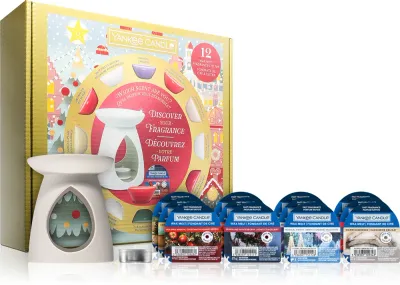 Yankee Candle Christmas Collection Aromalamp & 12 Wax Melts - Подарочный набор ароматов для дома, 12 шт