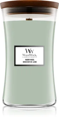 Woodwick Warm Wool - Ароматическая свеча с деревянным фитилем