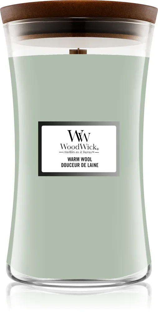 Woodwick Warm Wool - Ароматическая свеча с деревянным фитилем
