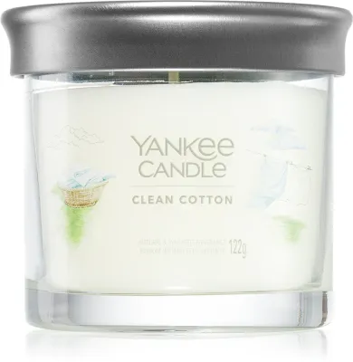 Yankee Candle Clean Cotton - Ароматическая свеча Signature Signature, 122 г