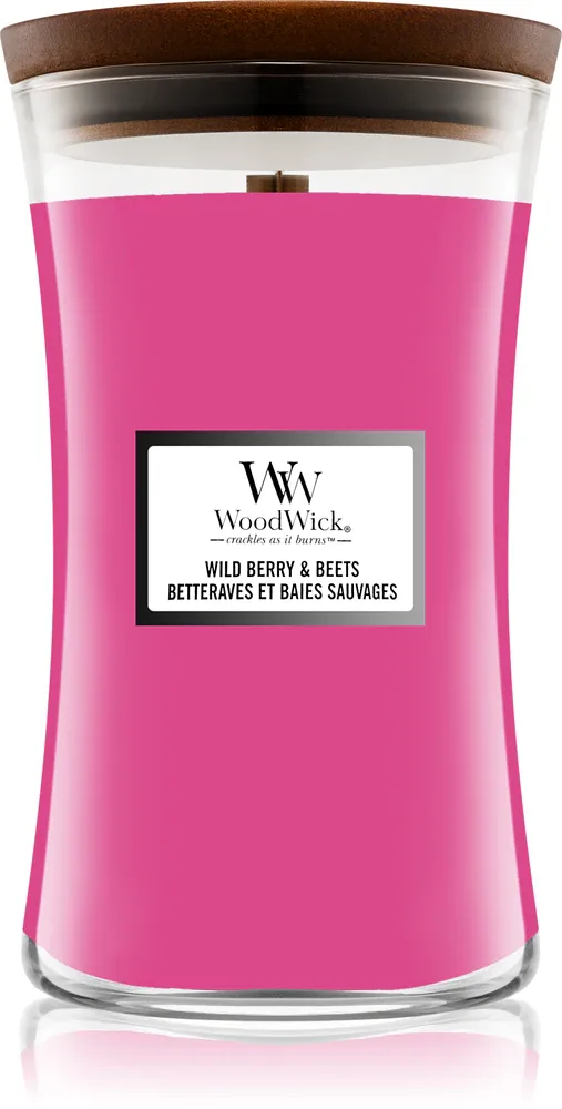 Woodwick Wild Berry & Beets - Ароматическая свеча с деревянным фитилем с деревянным фитилем, 609.5 г
