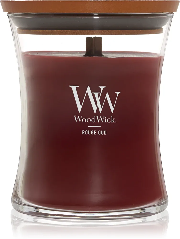 Woodwick Rouge Oud - Ароматическая свеча с деревянным фитилем