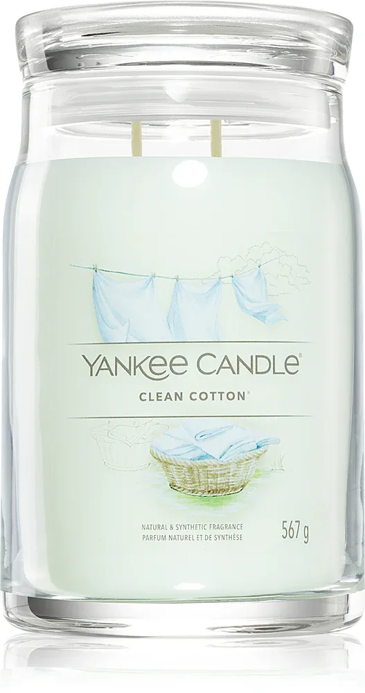 Yankee Candle Clean Cotton - Ароматическая свеча Signature