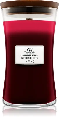 Woodwick Trilogy Sun Ripened Berries - Ароматическая свеча с деревянным фитилем с деревянным фитилем, 609.5 г