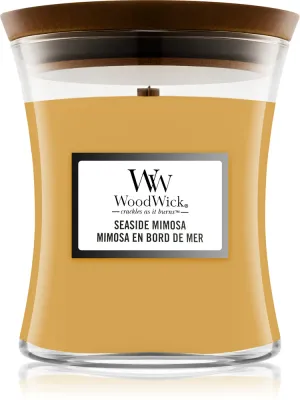 Woodwick Seaside Mimosa - Ароматическая свеча с деревянным фитилем