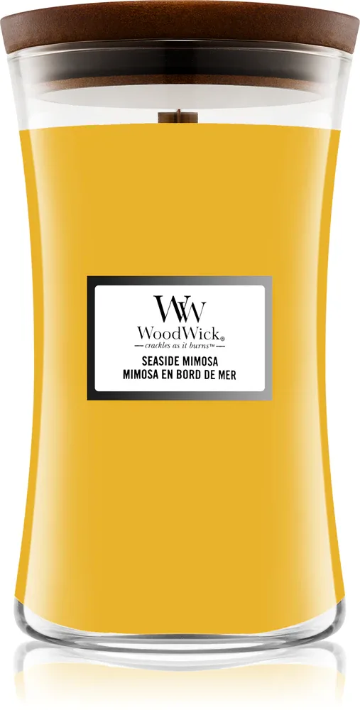 Woodwick Seaside Mimosa - Ароматическая свеча с деревянным фитилем