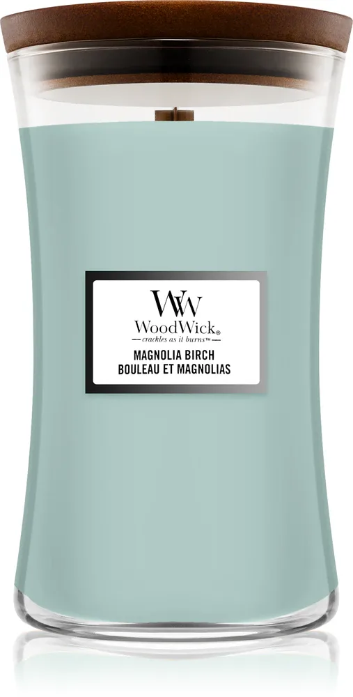 Woodwick Magnolia Birch - Ароматическая свеча с деревянным фитилем