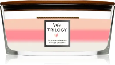 Woodwick Trilogy Blooming Orchard - Ароматическая свеча, 453.6 г