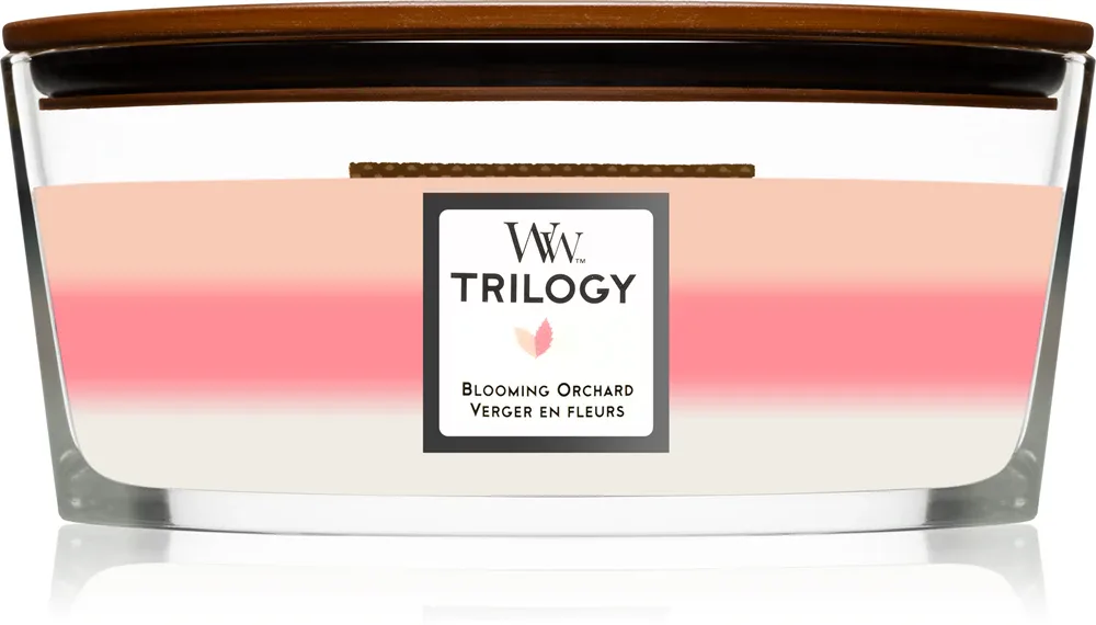 Woodwick Trilogy Blooming Orchard - Ароматическая свеча, 453.6 г