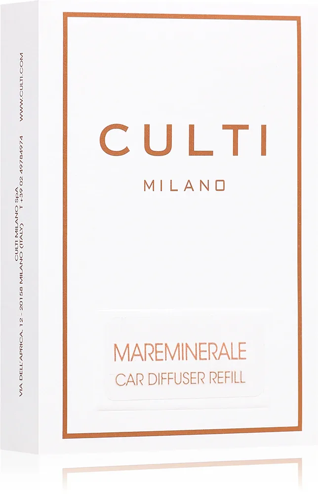 Сменный блок ароматизатора для автомобиля Culti Milano Car Mareminerale со свежим ароматом, 57 см