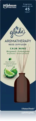 GLADE Aromatherapy Calm Mind - Диффузор с ароматом Бергамота и Лемонграсса Bergamot + Lemongrass, 80 мл