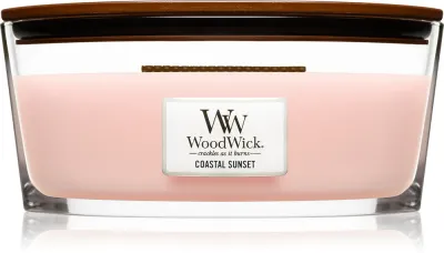 Woodwick Coastal Sunset - Ароматическая свеча с деревянным фитилем (hearthwick), 453 г