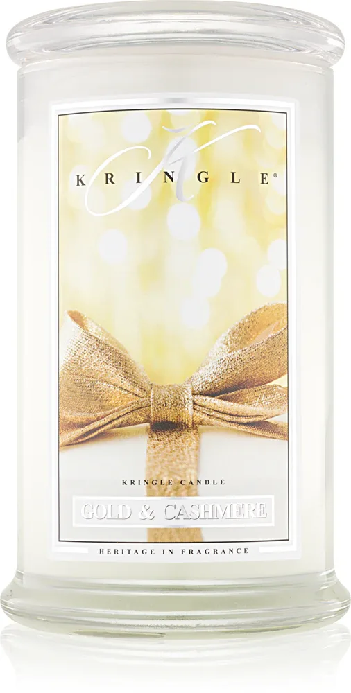 Kringle Candle Gold & Cashmere - Ароматическая свеча, 624 г