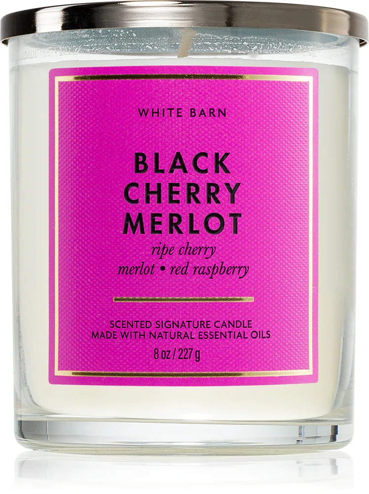 Bath & Body Works Black Cherry Merlot - Ароматическая свеча, 227 г