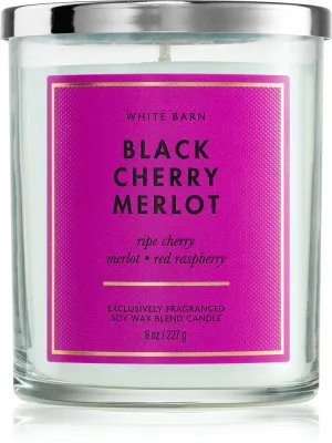 Bath & Body Works Black Cherry Merlot - Ароматическая свеча, 227 г
