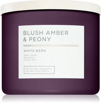 Bath & Body Works Blush Amber Peony - Ароматическая свеча, 411 г