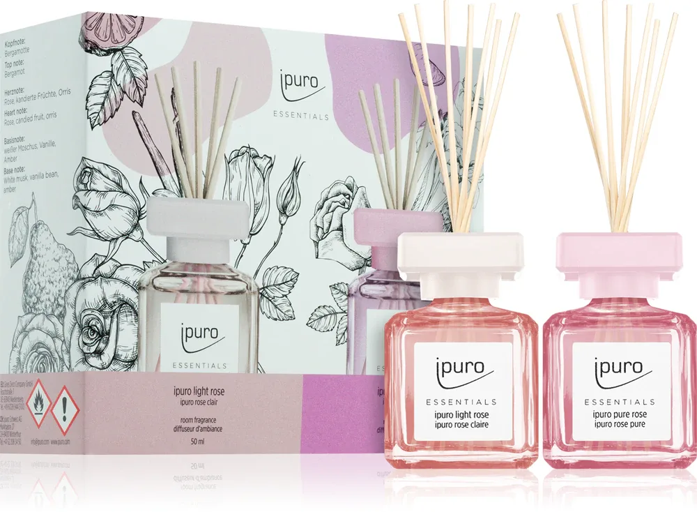 ipuro Essentials Light & Pure Rose - Подарочный набор ароматов для дома, 2 мл