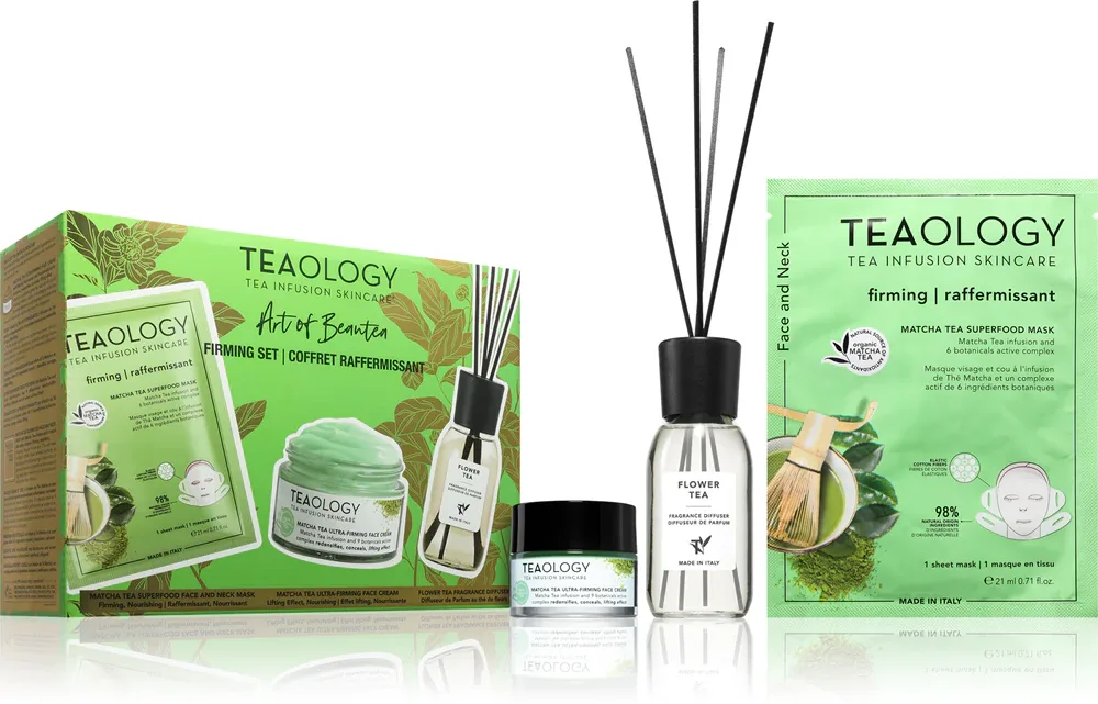 Teaology Matcha Tea Firming Set - Подарочный набор для лица, 3 шт