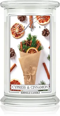 Kringle Candle Cypress & Cinnamon - Ароматическая свеча, 624 г