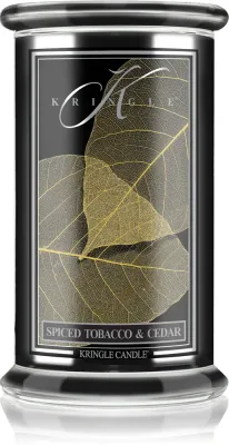 Kringle Candle Spiced Tobacco & Cedar - Ароматическая свеча, 623 г
