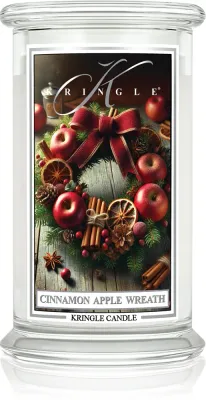 Kringle Candle Cinnamon Apple Wreath - Ароматическая свеча, 624 г