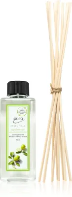 ipuro Essentials Lime Light - Наполнитель для диффузоров + ароматические палочки для аромадиффузора + patyczki zapachowe do dyfuzora zapachowego, 200 мл