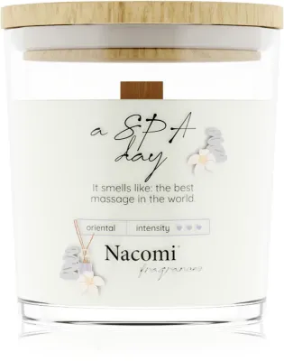 Nacomi Soy Candle Home Fragrances - Ароматическая свеча с деревянным фитилем с деревянным фитилем, 140 г