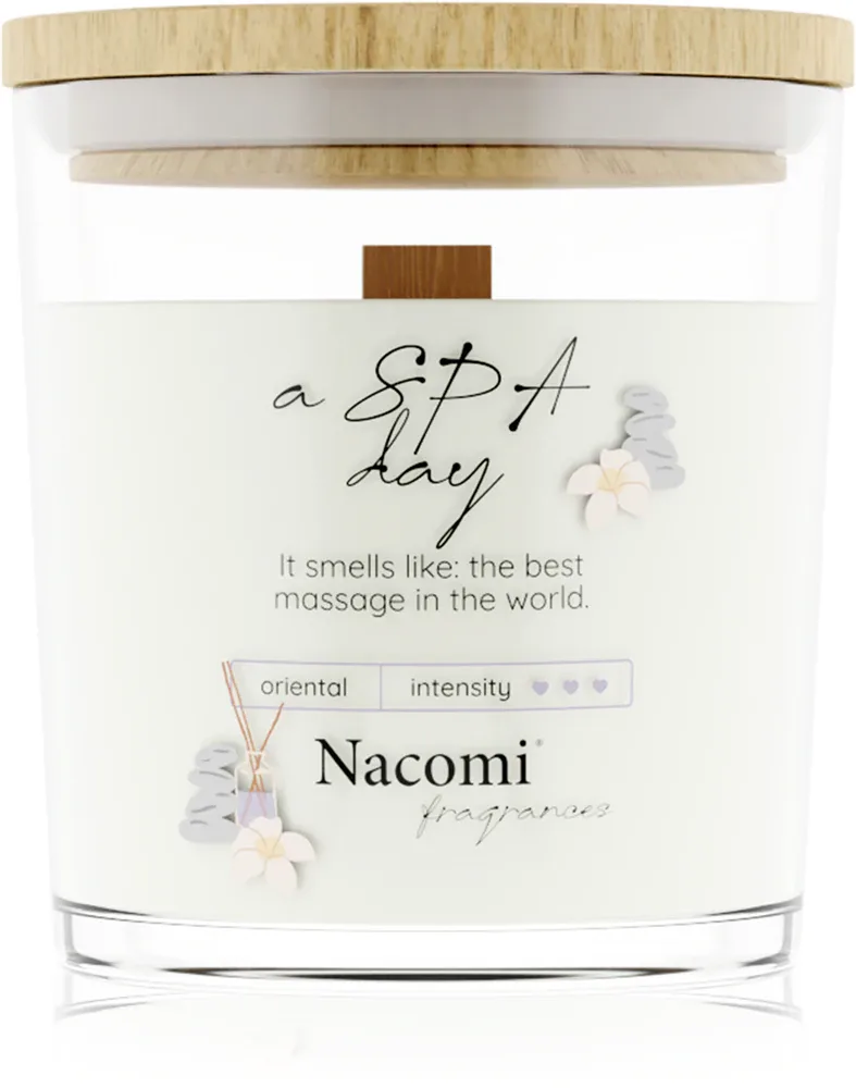 Nacomi Soy Candle Home Fragrances - Ароматическая свеча с деревянным фитилем с деревянным фитилем, 140 г