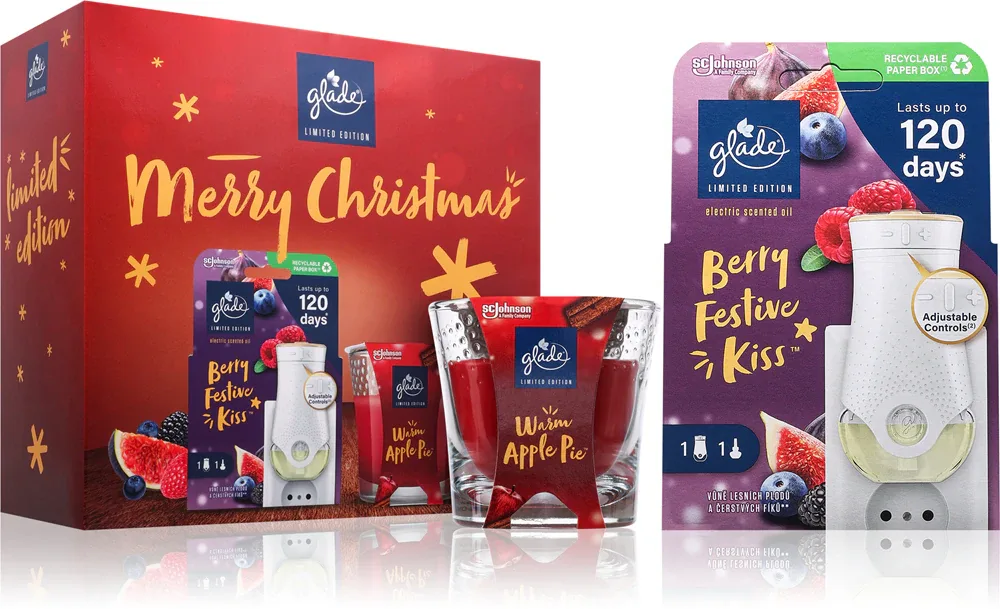GLADE Merry Christmas - Ароматическая свеча (подарочный набор), 1 шт