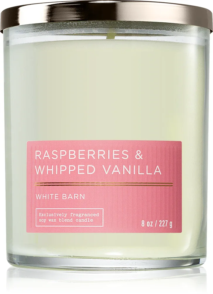 Bath & Body Works Raspberries & Whipped Vanilla - Ароматическая свеча, 227 г