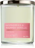 Bath & Body Works Raspberries & Whipped Vanilla - Ароматическая свеча, 227 г — фото 1