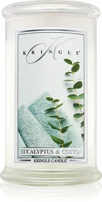 Kringle Candle Eucalyptus & Cotton - Ароматическая свеча, 624 г