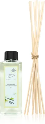 ipuro Essentials Soft Vanilla - Наполнитель для диффузоров + ароматические палочки для аромадиффузора + patyczki zapachowe do dyfuzora zapachowego, 200 мл
