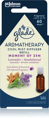 GLADE Aromatherapy Moment of Zen - Наполнитель для диффузоров Лаванда + Сандаловое дерево Lavender + Sandalwood, 17.4 мл
