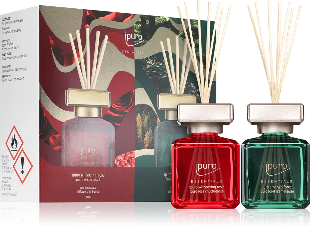 ipuro Essentials Rose & Forest - Подарочный набор ароматов для дома, 2 мл