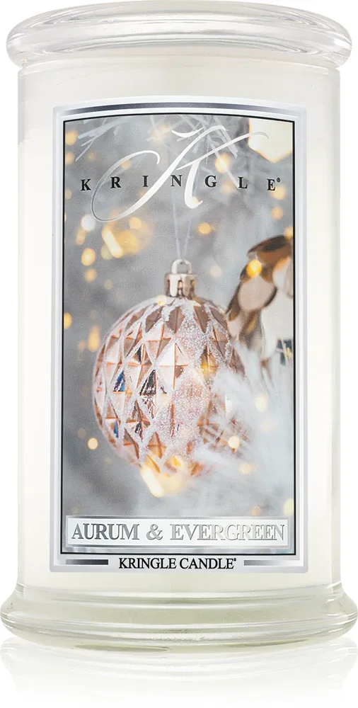 Kringle Candle Aurum & Evergreen - Ароматическая свеча, 624 г