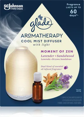 GLADE Aromatherapy Moment of Zen - Ароматический диффузор с наполнителем Lavender + Sandalwood, 17.4 мл
