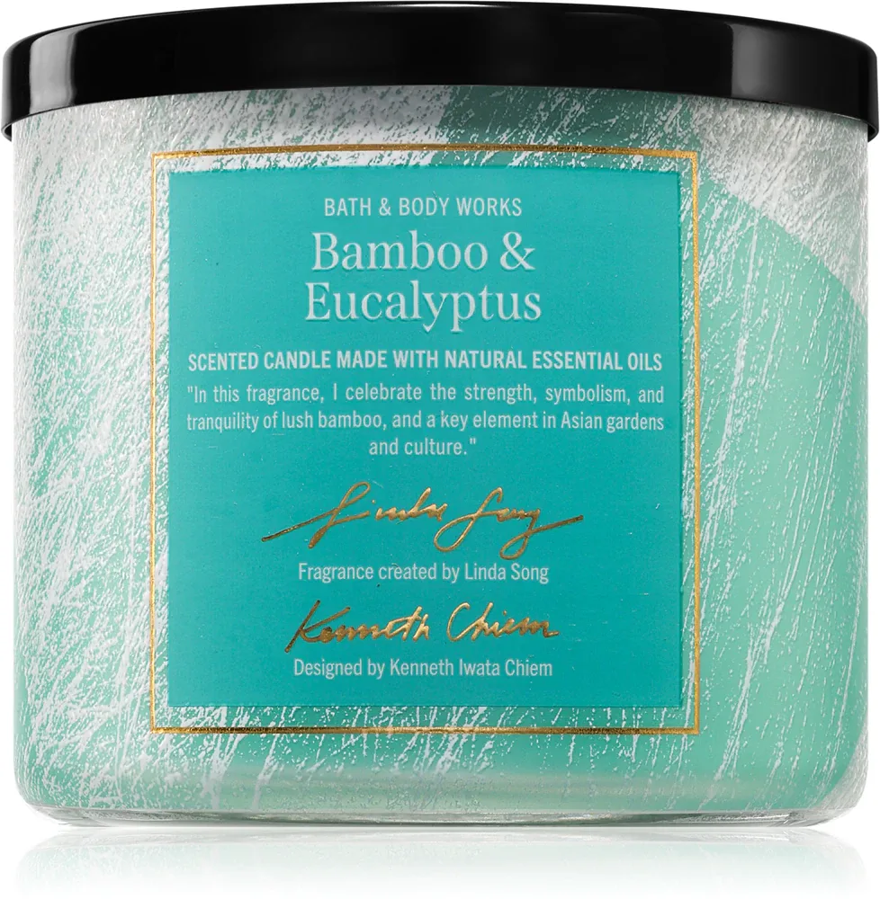 Bath & Body Works Bamboo & Eucalyptus - Ароматическая свеча, 411 г