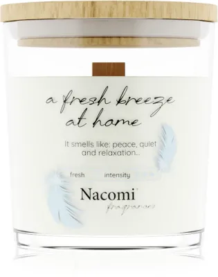 Nacomi Soy Candle Home Fragrances - Ароматическая свеча с деревянным фитилем с деревянным фитилем, 140 г